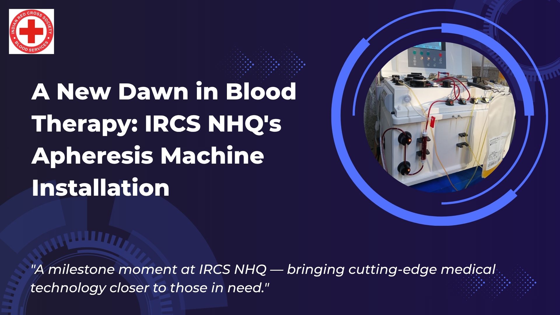 NAT Tested Blood now being issued at IRCS NHQ Blood centre